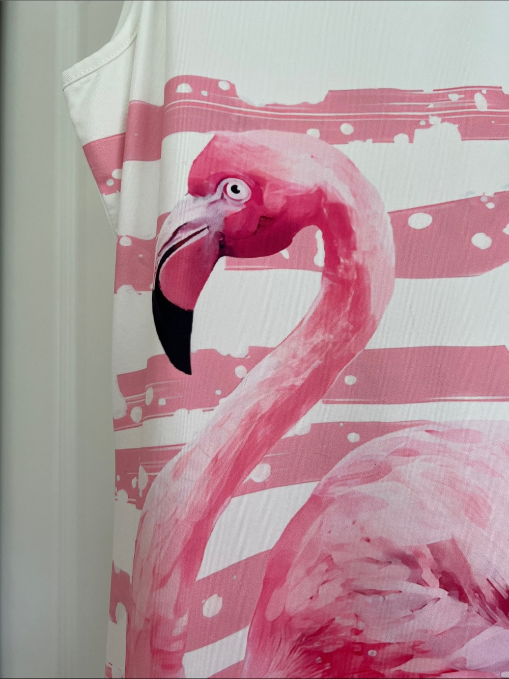 NEW Flamingo  Pink & White Dress